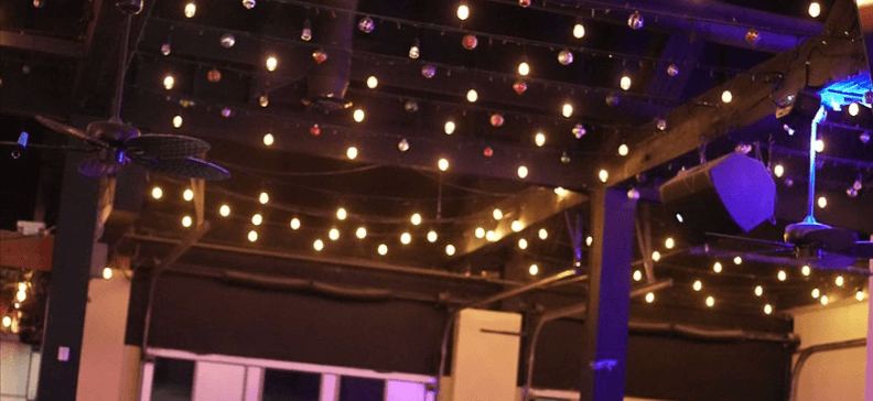 El Cabron Interior with String Lights