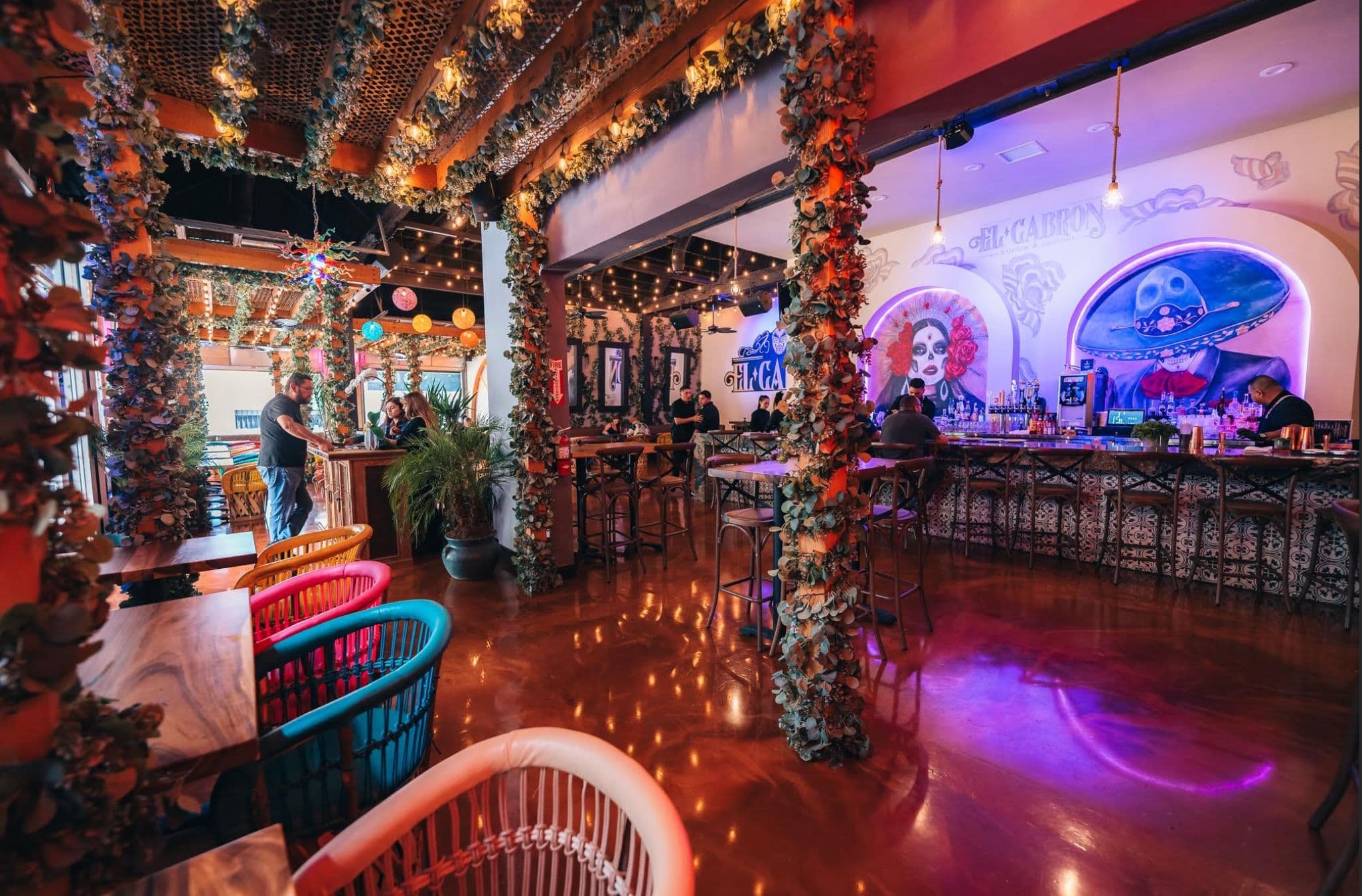 El Cabron Interior with Bar and Seating